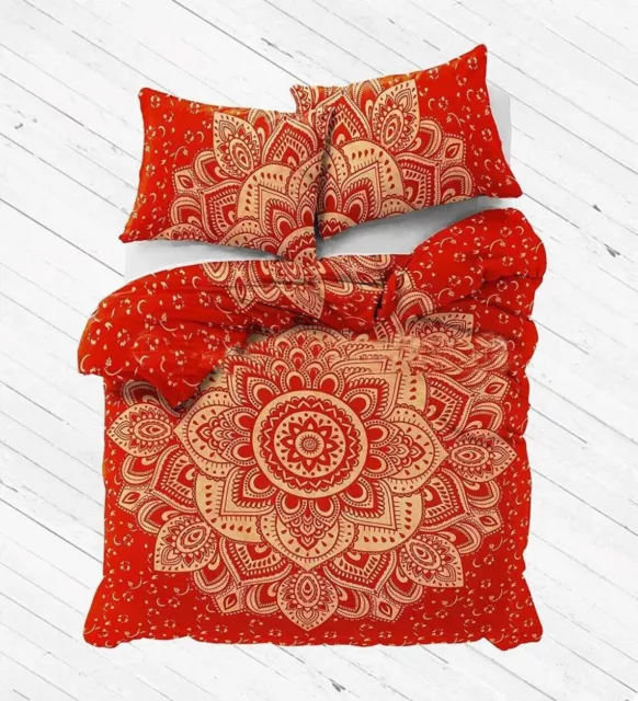 Juego de cama indio Mandala, funda nórdica, funda de edredón 100% algodón...