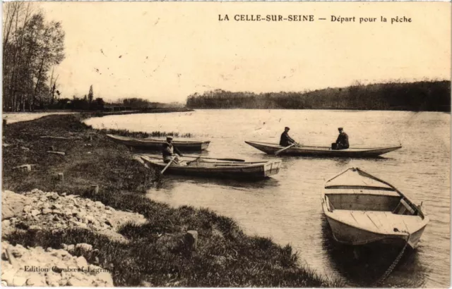 CPA LA CELLE-sur-SEINE Depart pour la Peche (1328945)
