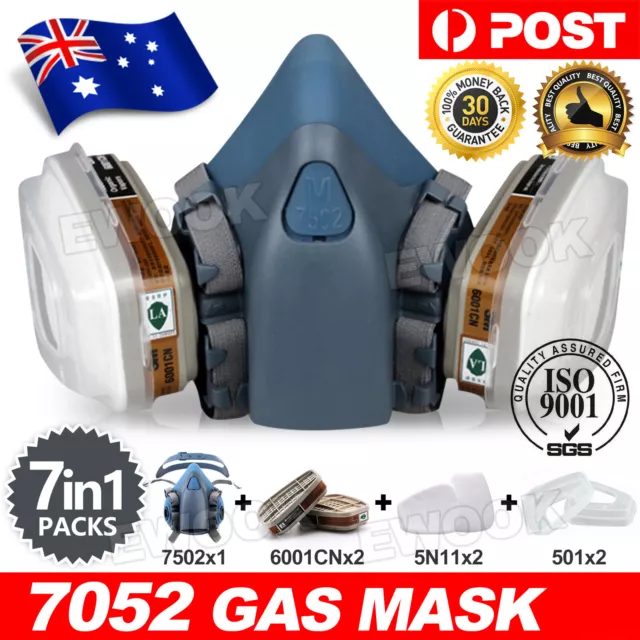 7502 Piece Suit Half Face Respirator Painting Spraying Mouth Gas Mask