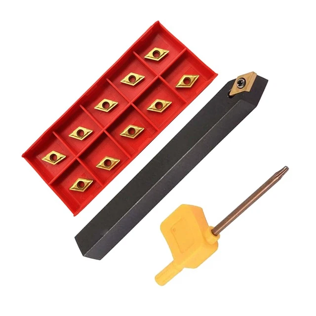 Jeu D'Outils De Tournage CNC Eytoll 4PCS + 10 Inserts Carbure CCMT09T304 + Clés T15 - Porte-Outils Tour