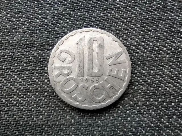 Austria 10 Groschen Coin 1955