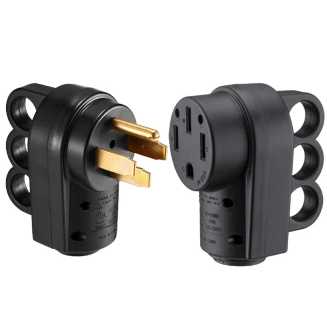 14-50P 50 AMP Male RV Replacement Plug, 2 Pack 125/250V Power Assembly⇓ ...