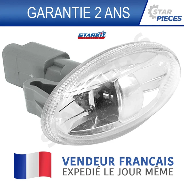 Kit De 2 Clignotants Latéraux Pour Peugeot 107, 206, 307, 1007 Et Citroën C2, Partner