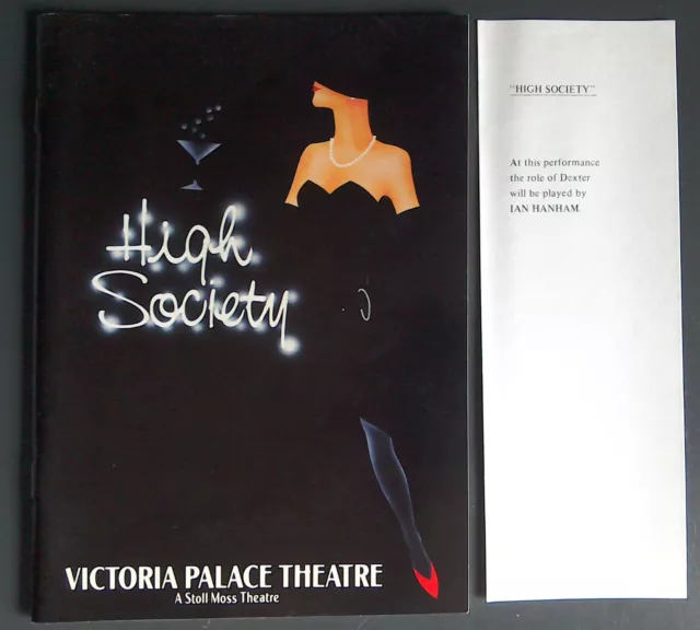 High Society with Trevor Eve & Natasha Richardson Original 1987 Theatre Programm