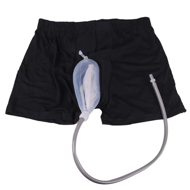 Upgrade incontinence male urine leg bag silicone urine collector with tube F  Ni 2