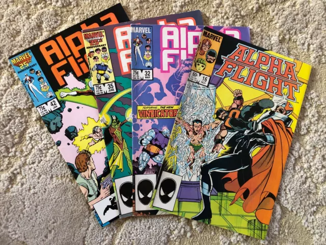 Alpha Flight / Marvel Comics / 1984-87 / Issues 16,32,35,42