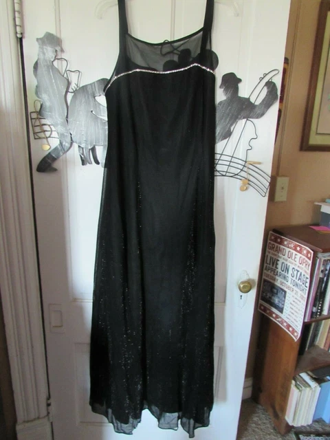 ONYX NITE BY Wendy Chaitin size 18 long black formal dress sparkly & rhinestones $49.99 - PicClick ONYX NITE BY Wendy Chaitin size 18 long black formal dress sparkly & rhinestones $49.99 - PicClick