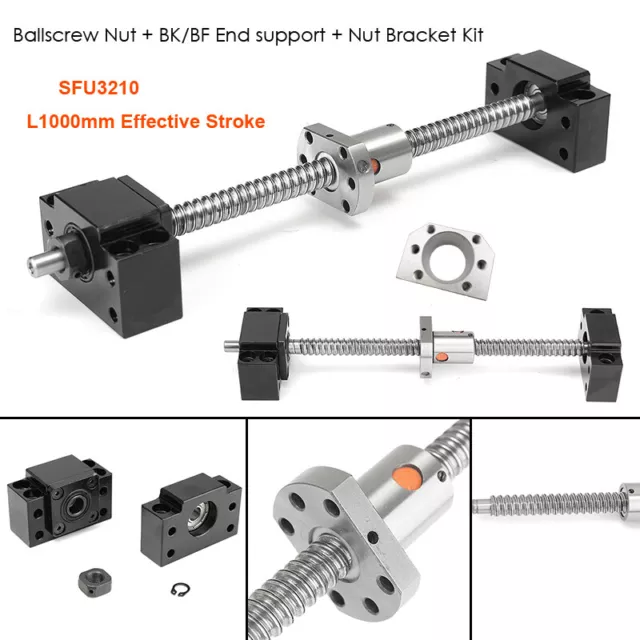 Ballscrew SFU3210 Anti-backlash Ball Screw &Ballnut Mount End support full Kit