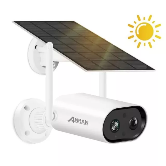 Caméra de Surveillance 2K 3MP sans fil extérieur à batterie Panneau Solaire Wifi