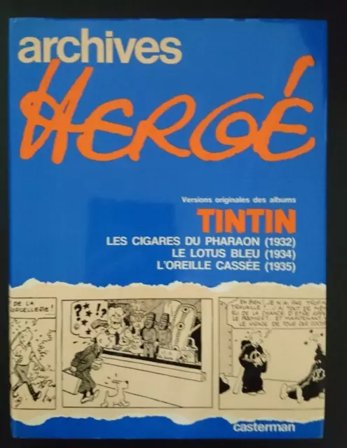 Tintin Archives Herge Tome 3, Eo, Dedicace Exceptionnel, Rare