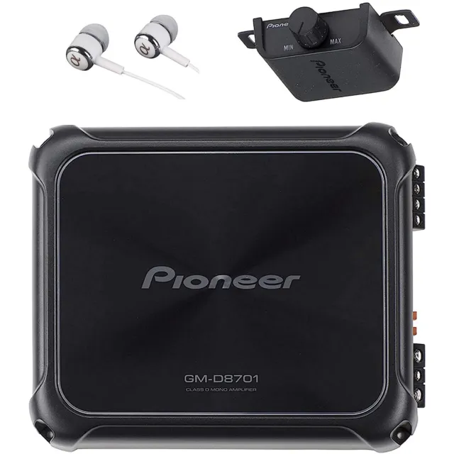 Pioneer GM-D8601 Class D Mono Amplifier with Wired Bass Boost Remote