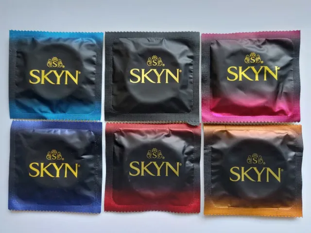 MATES SKYN Condoms Large Extra Lubricated Intense Elite Non Latex Condoms