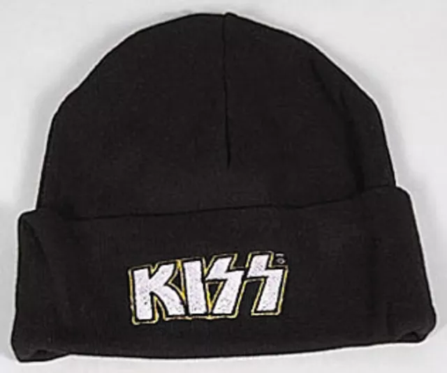 KISS	V615101	HEADWEAR - BEANIE - BLACK with WHITE KISS LOGO - USA 2001