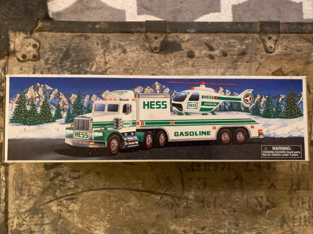 1995 Hess Toy Truck and Helicopter - Collectible - NEW IN ORIGINAL BOX