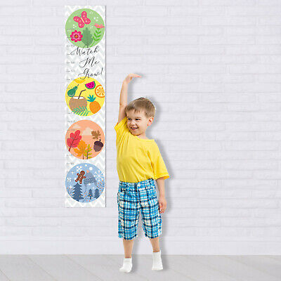 Growth Measurement Ruler Personalized Kid Height Chart Wall Decal Four Seasons