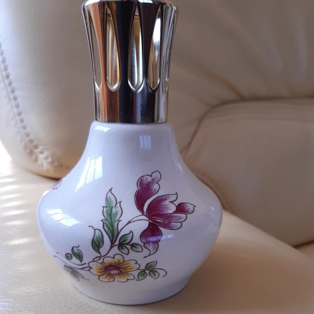Lampe Berger Ancienne En Faïence - N°8 - Estampillée 'Berger Paris' - Fabriquée En France