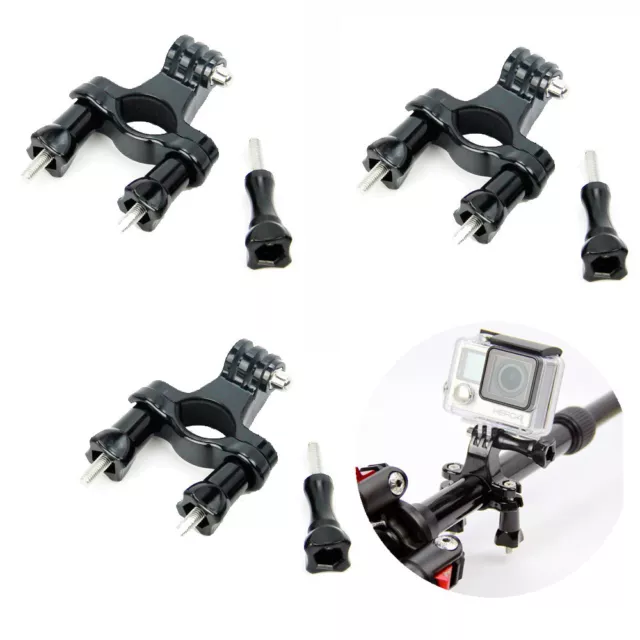 3X Supporto manubrio bici bicicletta motocicletta per GoPro Hero 3 3+ 4 5 6 7 8