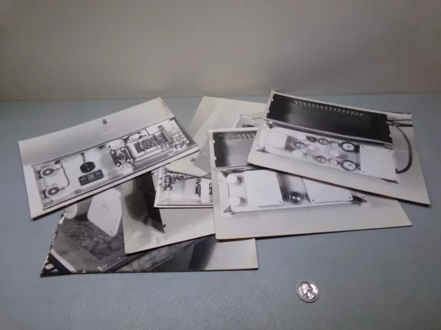 8 Large Vintage Photographs Fairchild Aerial Camera Model 245,246 and 247 Inside