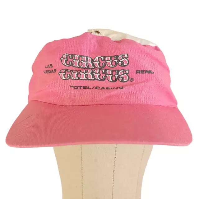 Circus Circus Casino Painters Hat Vintage 80s Cap Snapback One Size Fits All