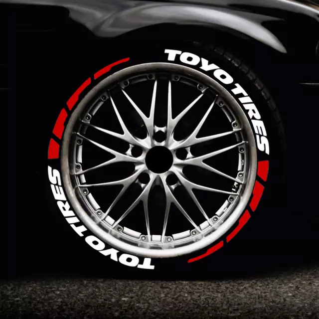 TOYO TİRES Tire lettering Sticker +R Strips 1.25" Tire Decals Tire Letters