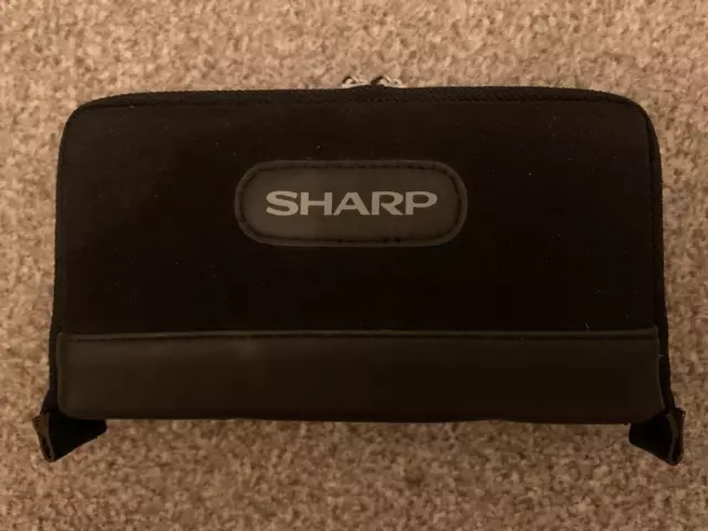 Sharp Audio Minidisc / Zipped Minidisk Storage Case / Pouch - Holds Eight Discs