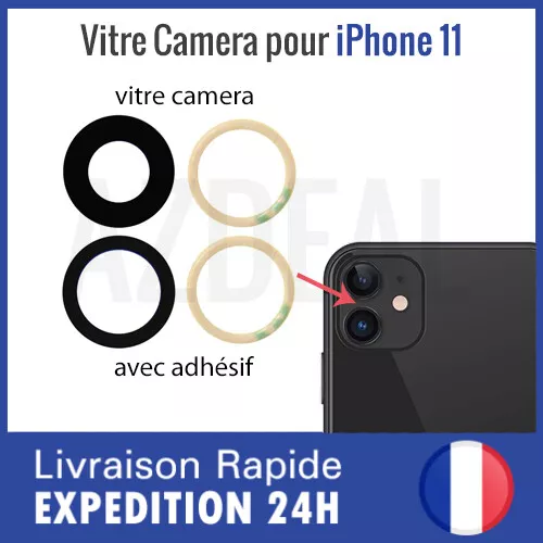 iPhone 11 vitre lentille camera arrière appareil photo lens cover verre glass