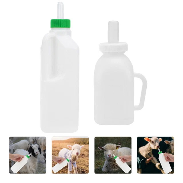2 piezas botella cabra botella alimentador cuidado botella de alimentación
