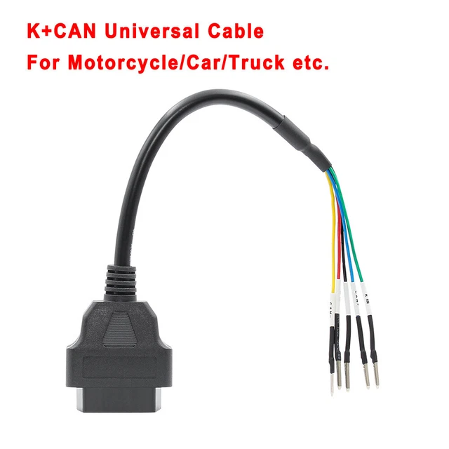 16 PIN OBD OBD2 Female K Line CAN Line Jumper Tester Connector ...