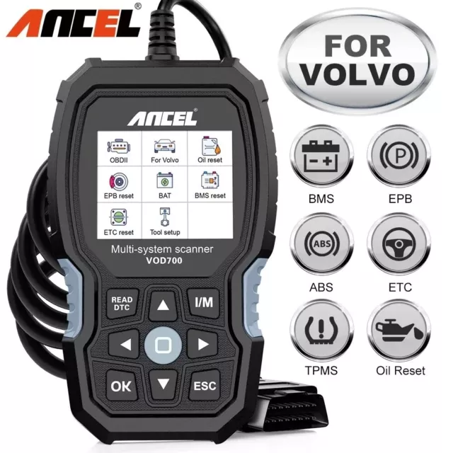 ANCEL VOD700 OBD2 Profi KFZ Scanner Auto Alle System Diagnose TPMS DPF für Volvo