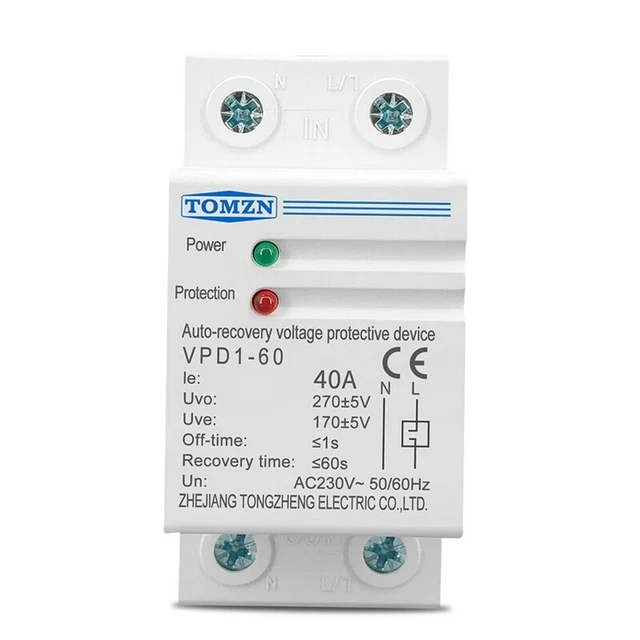 Protettore Tensione Sinotimer 230V 40A - Sovratensione/sottotensione, Ripristino Automatico