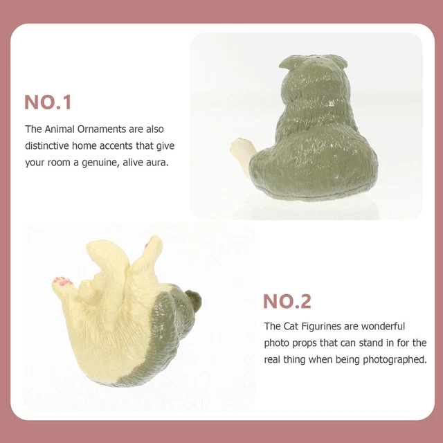 10 Pcs Cat Cupcake Topper Cat Model Fall Guys Toys Squiz Toys Decorate 6