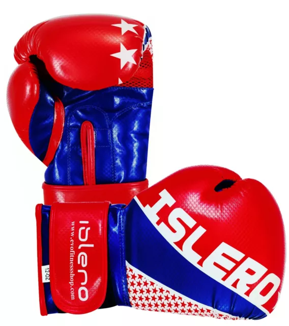 ISLERO Kick Boxing GEL Gloves MMA Punch Bag Sparring Muay Thai Fight Training UF 3