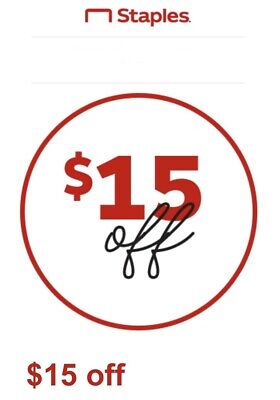 Staples $15 off your online order of $60 or more coupon