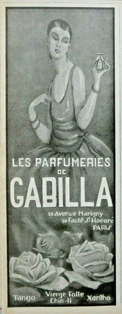 Publicité De Presse 1926 Les Parfumeries De Gabilla Parfums Tango Xantho