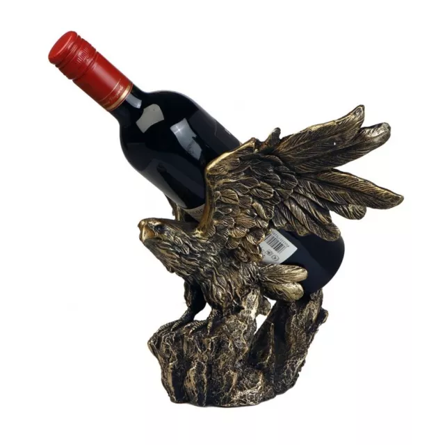 Adler Figur Weinflaschenhalter bronzefarben Tischdeko Western Wildlife Eagle USA