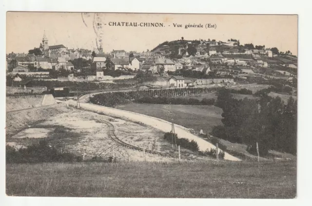 CHATEAU CHINON - Nievre - CPA 58 - vue generale - Chemin de fer