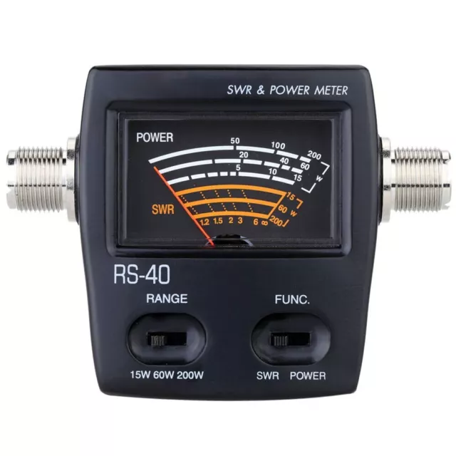 Compteur SWR RS40 facile à utiliser pour radio mobile HAM UHF VHF 144430 MHz 20