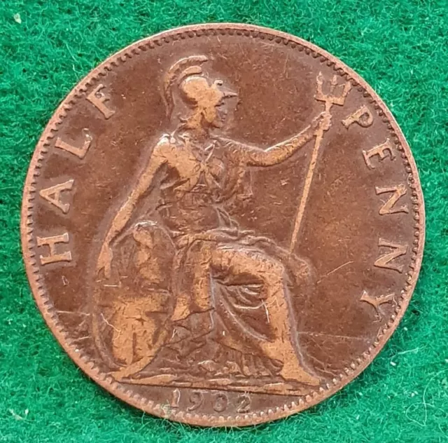 1902 Edward VII Half Penny Coin