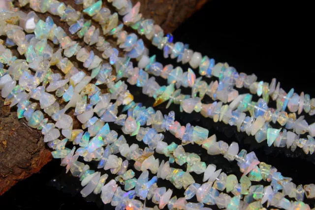 AAA Natürlich Äthiopisch Welo Feuer Opal Uncut Edelstein Perlen 4-6mm,