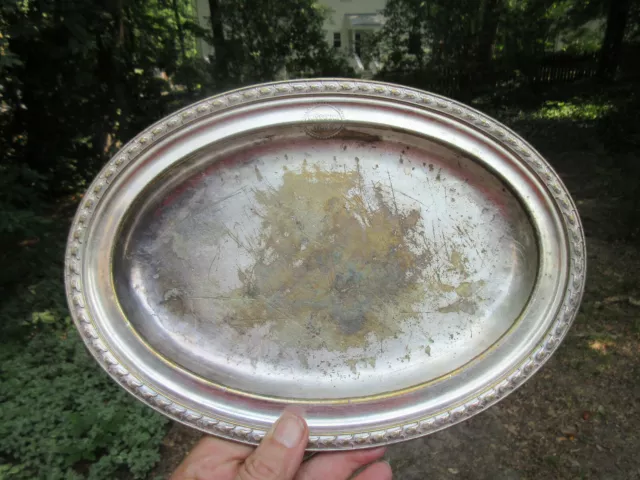 Antique Missouri Pacific Lines Railroad Tray 11"x8" International Silver SL0664