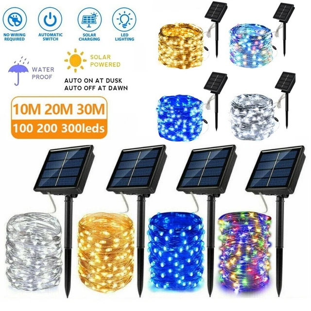 Solar LED String Lights Copper Wire Waterproof Outdoor Fairy LED Decor Garland