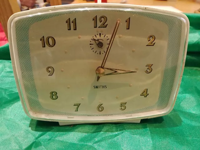 Vintage 1950s Smiths Sectric Bedside Alarm Clock  Alarm Is Faulty But Clock Work