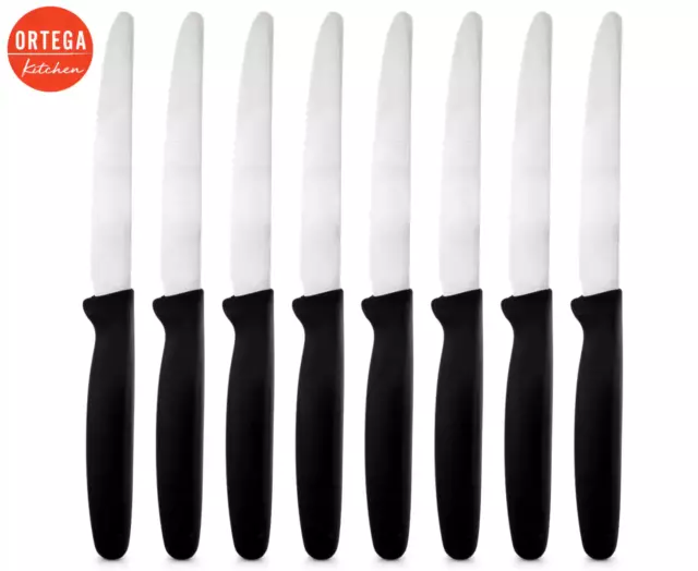 Ortega Steak Knife 8-Piece Stainless Steel Serrated Set kitchen