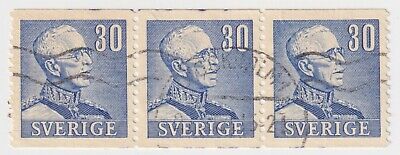 1939-1942 Sweden - King Gustaf V - Block 3 x 30 Ore Stamps