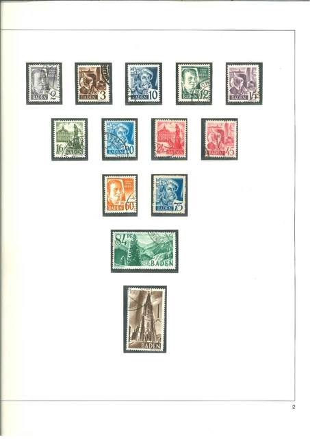Französische Zone Baden Sammlung gestempelt - teils Schlegel BPP - Mi. 1388,-