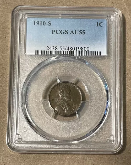 U.S. - 1910-S Lincoln Cent (PCGS AU 55)