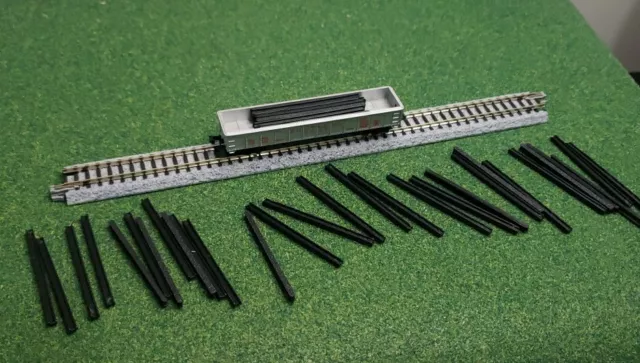 N Scale 1/160 Steel I Beam Load. 20 pack. Freight Diorama Details FREE SHIPPING