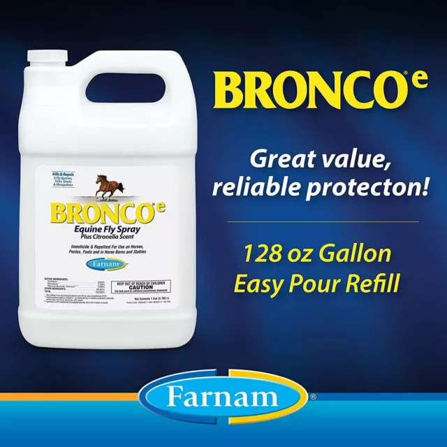 Farnam Fly Spray Repellent | For Horses, Ponies, and Dogs |128 oz Refill