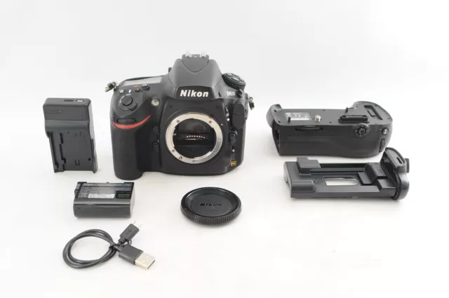 S/C 2025 [Near Mint] Nikon D800 36.3MP Digital SLR FX Body w/ MB-D12 From Japan