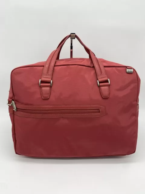 Tumi Ballistic Nylon w/ Leather Trim  Tote 16" (Red)